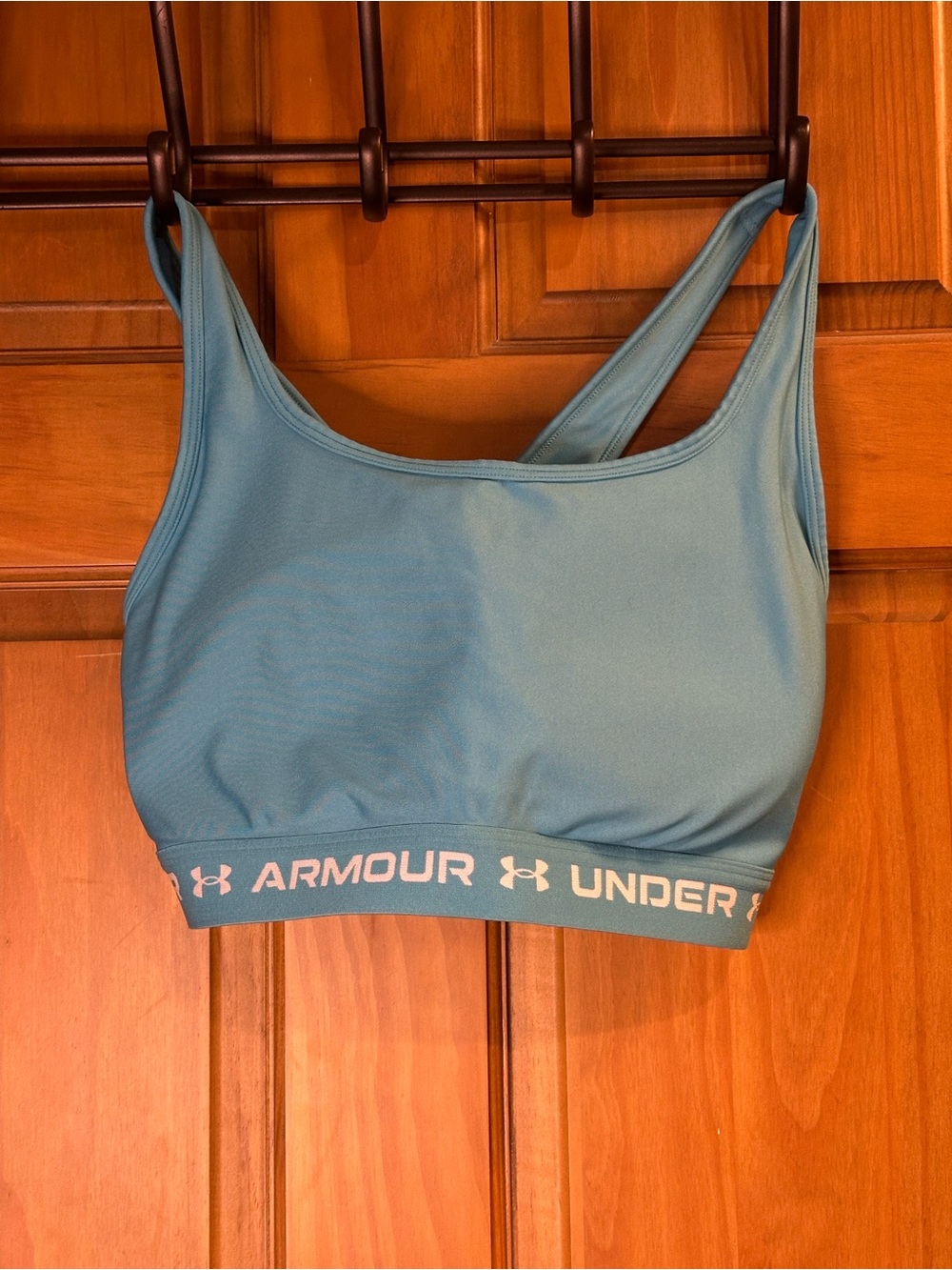 Under Armour Women's Light Blue Sports Bra 2X compression